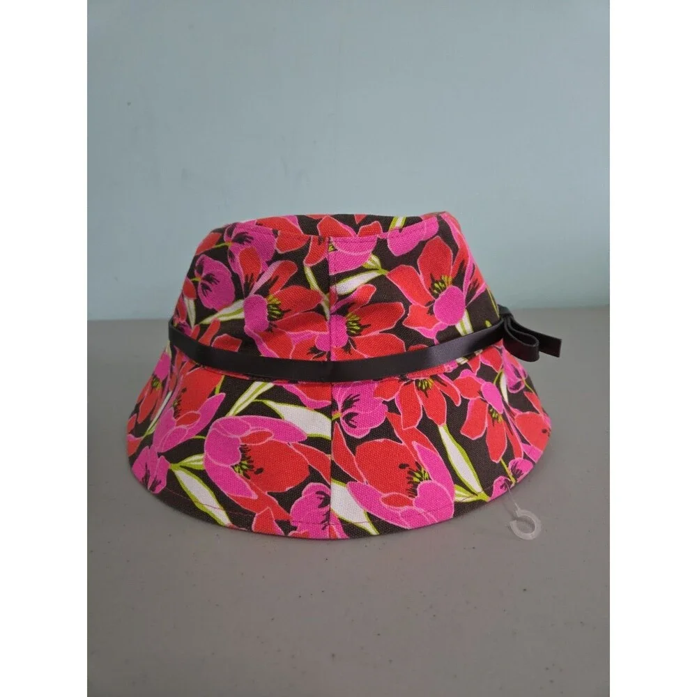 Kate spade Tropical rio bucket hat floral bow new with tags